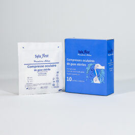 SYLAFIRST® Compresses oculaires de gaze hydrophile stériles. Boîte de 10
