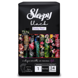 Sleepy Black Premium Plus Serviettes hygièniques Super  1 Normal- 24 Pièces