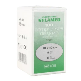 SYLAFIL® Compresses de gaze non stériles 10cm x 10cm, 12 plis 17 fils