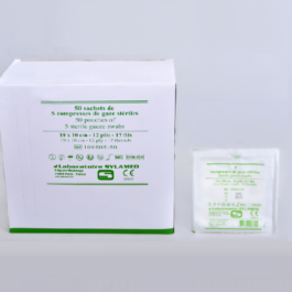 SylaFirst® Compresses de gaze stériles. Boîte de 50 sachets de 5.