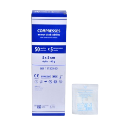 Sylamed® Compresses non-tissé stériles 5 cm x 5 cm