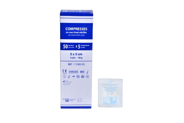 Sylamed Compresses non-tissé stériles 5 cm x 5 cm
